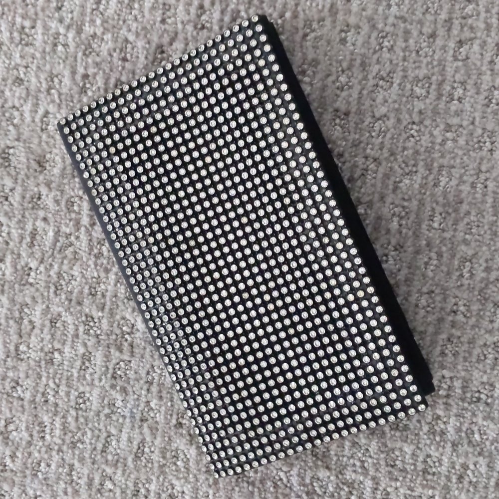 Black Rhinestone Mesh Evening Clutch - Picture 6 of 9